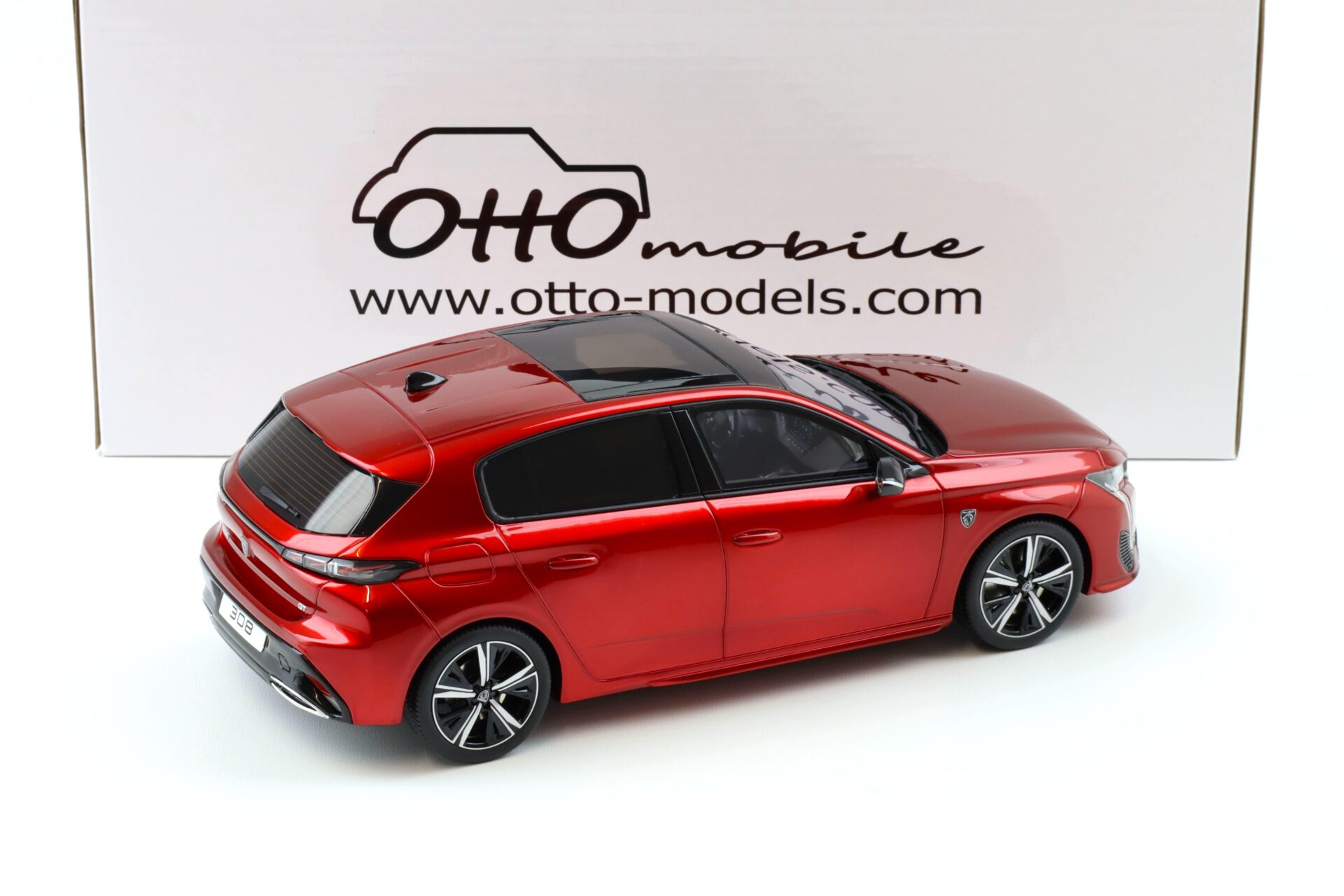 1:18 OTTO mobile OT1140 Peugeot 308 GT red metallic 2022