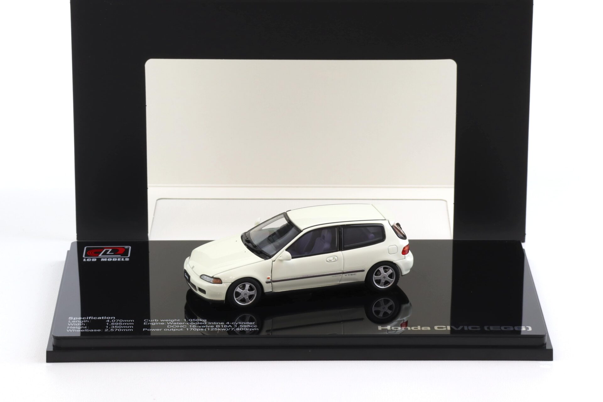 1:43 LCD Models Honda Civic SiR II (EG6) VTEC 1993 white LCD43010-WH