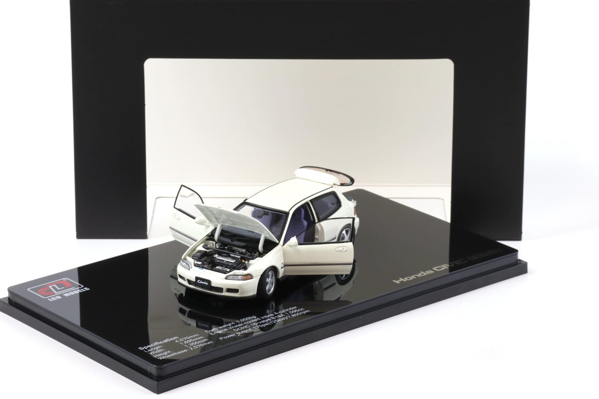 1:43 LCD Models Honda Civic SiR II (EG6) VTEC 1993 white LCD43010-WH
