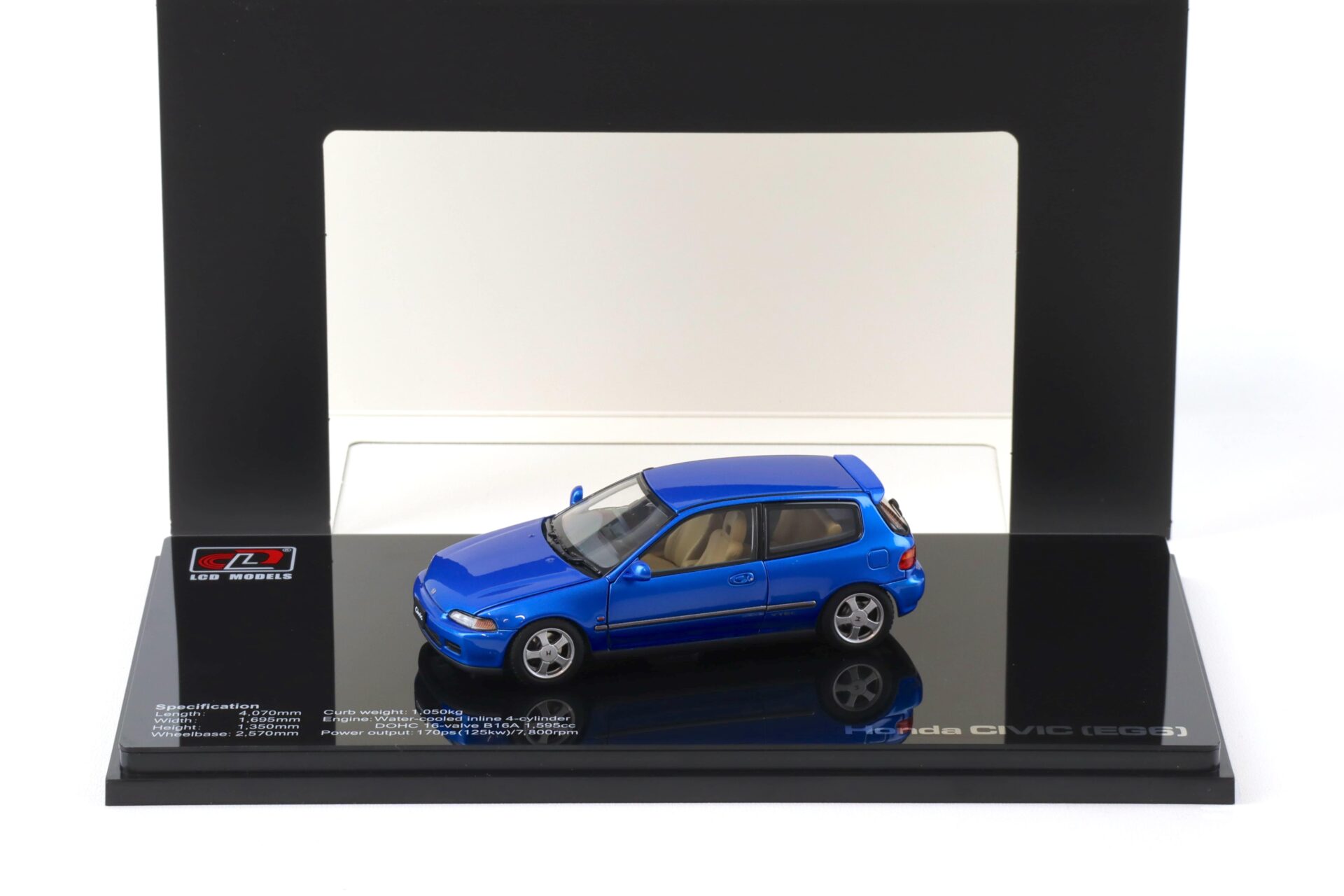 1:43 LCD Models Honda Civic SiR II (EG6) VTEC 1993 blue metallic LCD43010-BU