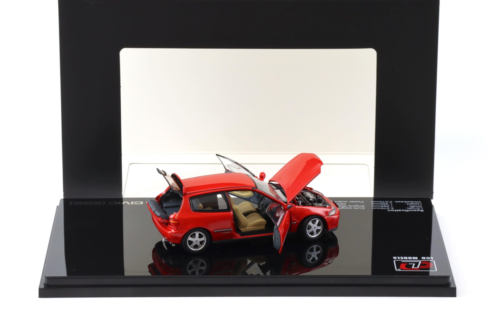 1:43 LCD Models Honda Civic SiR II (EG6) VTEC 1993 red LCD43010-RE