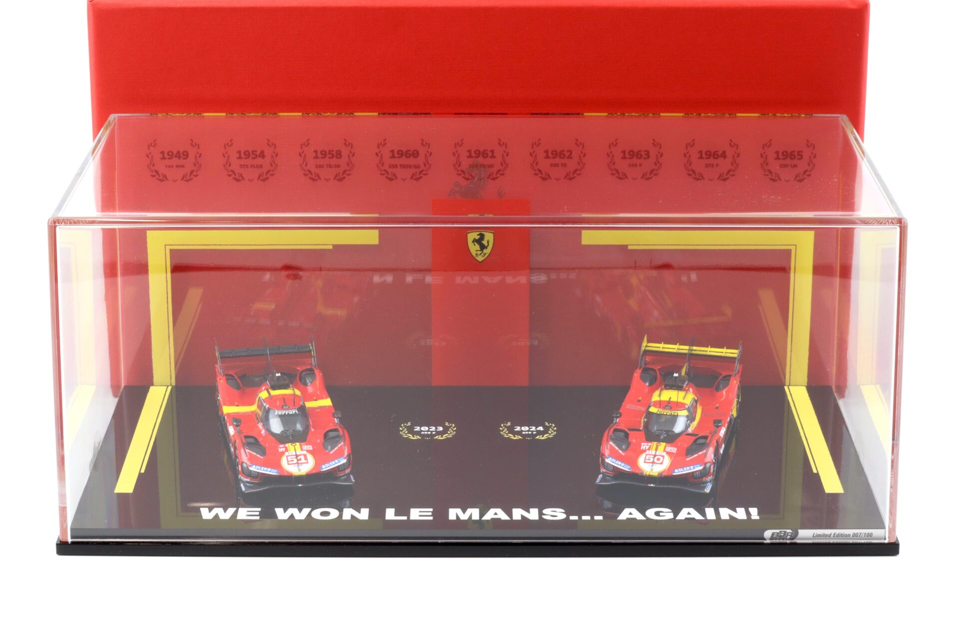 1:43 BBR Ferrari 499P Winner Le Mans 2024 Special Set #50 + #51 - Limited 100 pcs.