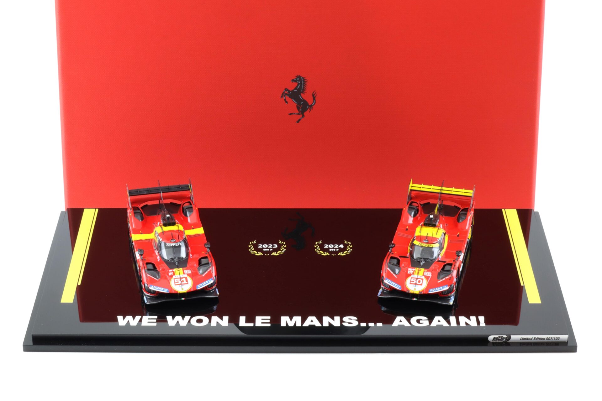 1:43 BBR Ferrari 499P Winner Le Mans 2024 Special Set #50 + #51 - Limited 100 pcs.