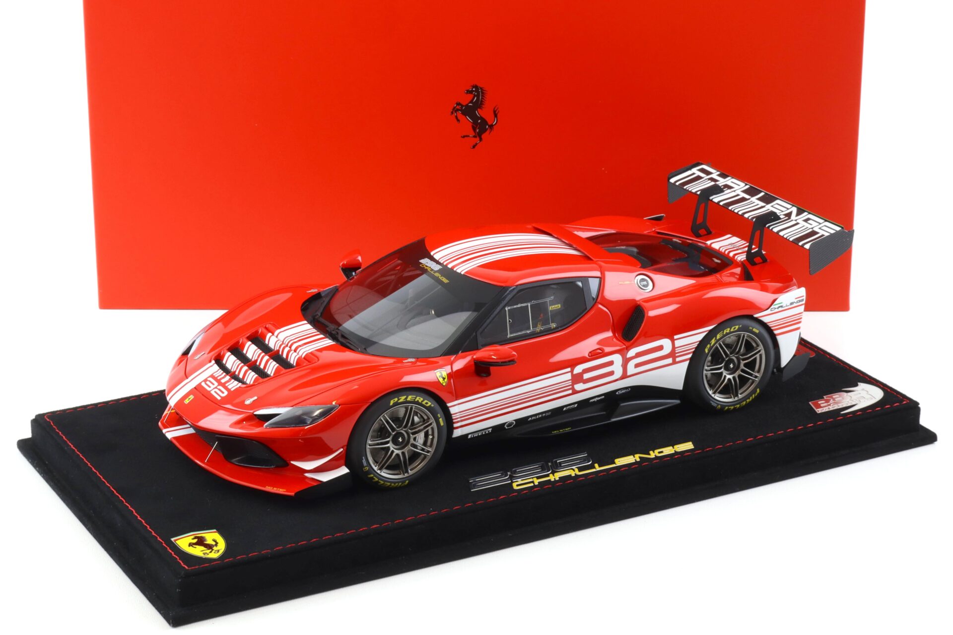 1:18 BBR Ferrari 296 Challenge 2023 Launch Version red/ white - Limited 296 pcs.