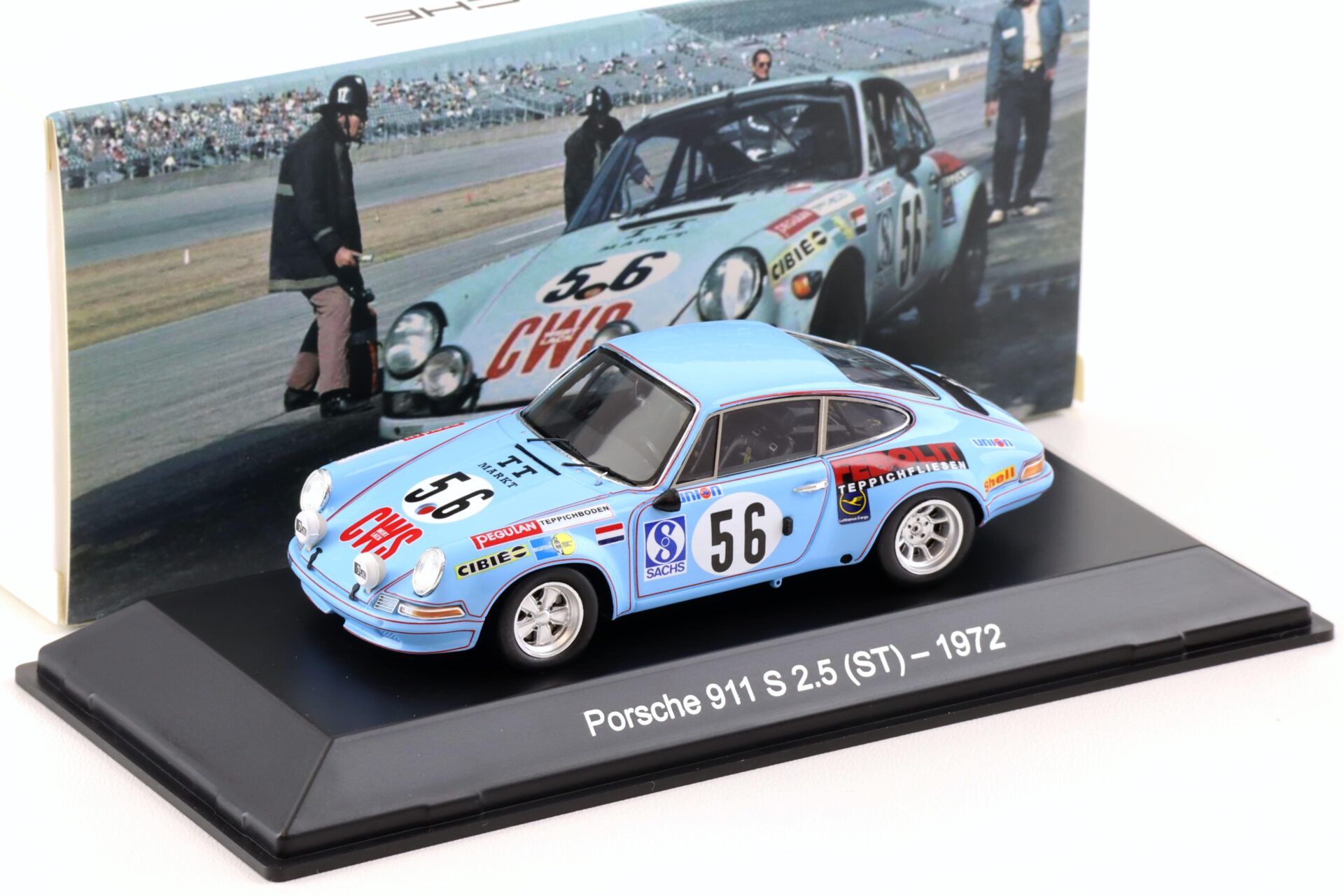 1:43 Spark Porsche 911 S 2.5 (ST) Coupe #56 blue 1972 MAP Porsche Museum