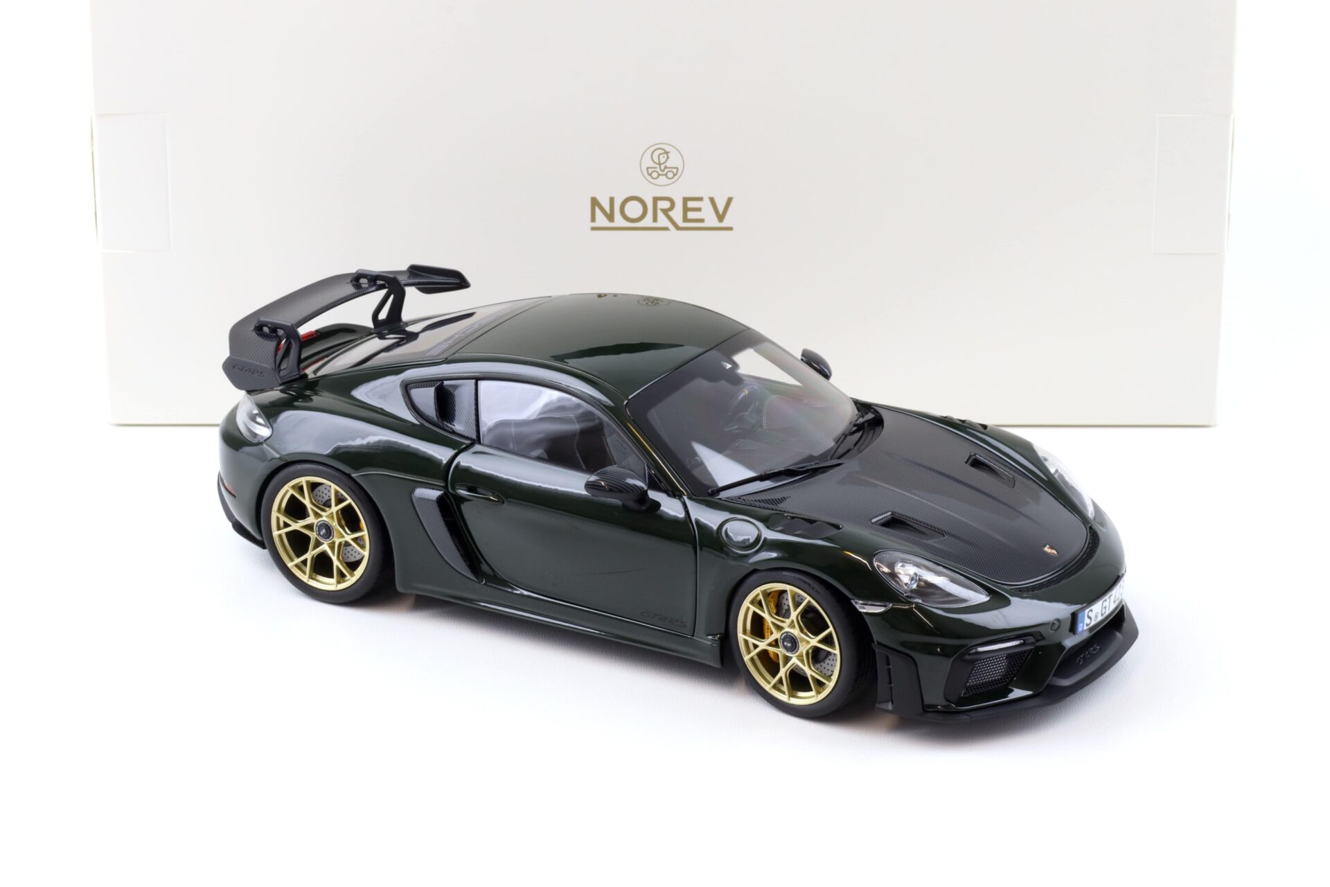 1:18 Norev Porsche Cayman GT4 RS Weissach Package 2023 Brewster green