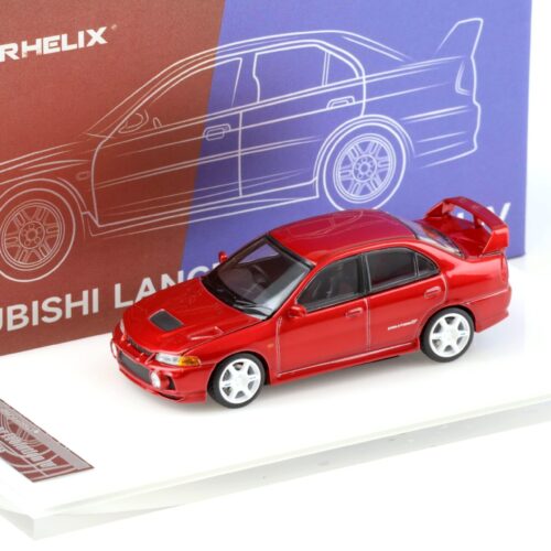 1:64 Motorhelix Mitsubishi Lancer Evolution IV Metal red + wheels HEC EXPO