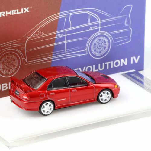 1:64 Motorhelix Mitsubishi Lancer Evolution IV Metal red + wheels HEC EXPO