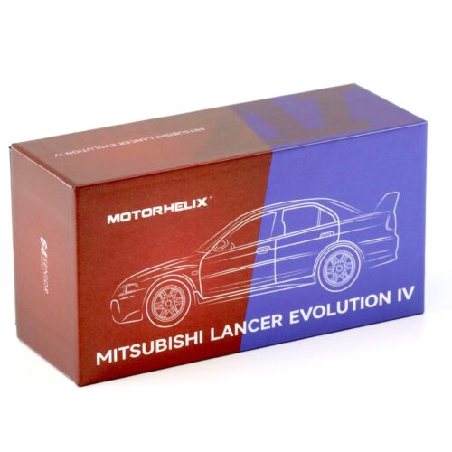 1:64 Motorhelix Mitsubishi Lancer Evolution IV Metal red + wheels HEC EXPO