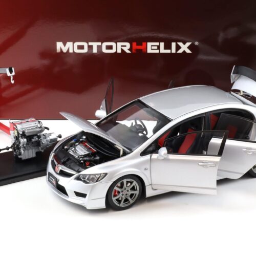 1:18 Motorhelix Honda Civic Type R (FD2) Late Version Super Platinum silver M85405
