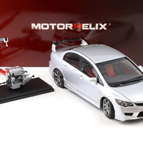 1:18 Motorhelix Honda Civic Type R (FD2) Late Version Super Platinum silver M85405