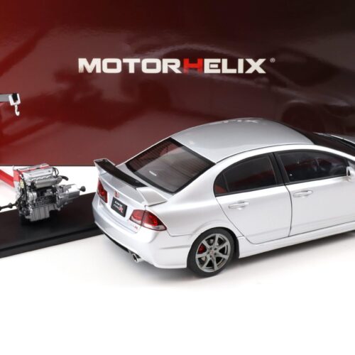 1:18 Motorhelix Honda Civic Type R (FD2) Late Version Super Platinum silver M85405