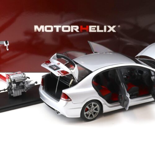 1:18 Motorhelix Honda Civic Type R (FD2) Late Version Super Platinum silver M85405