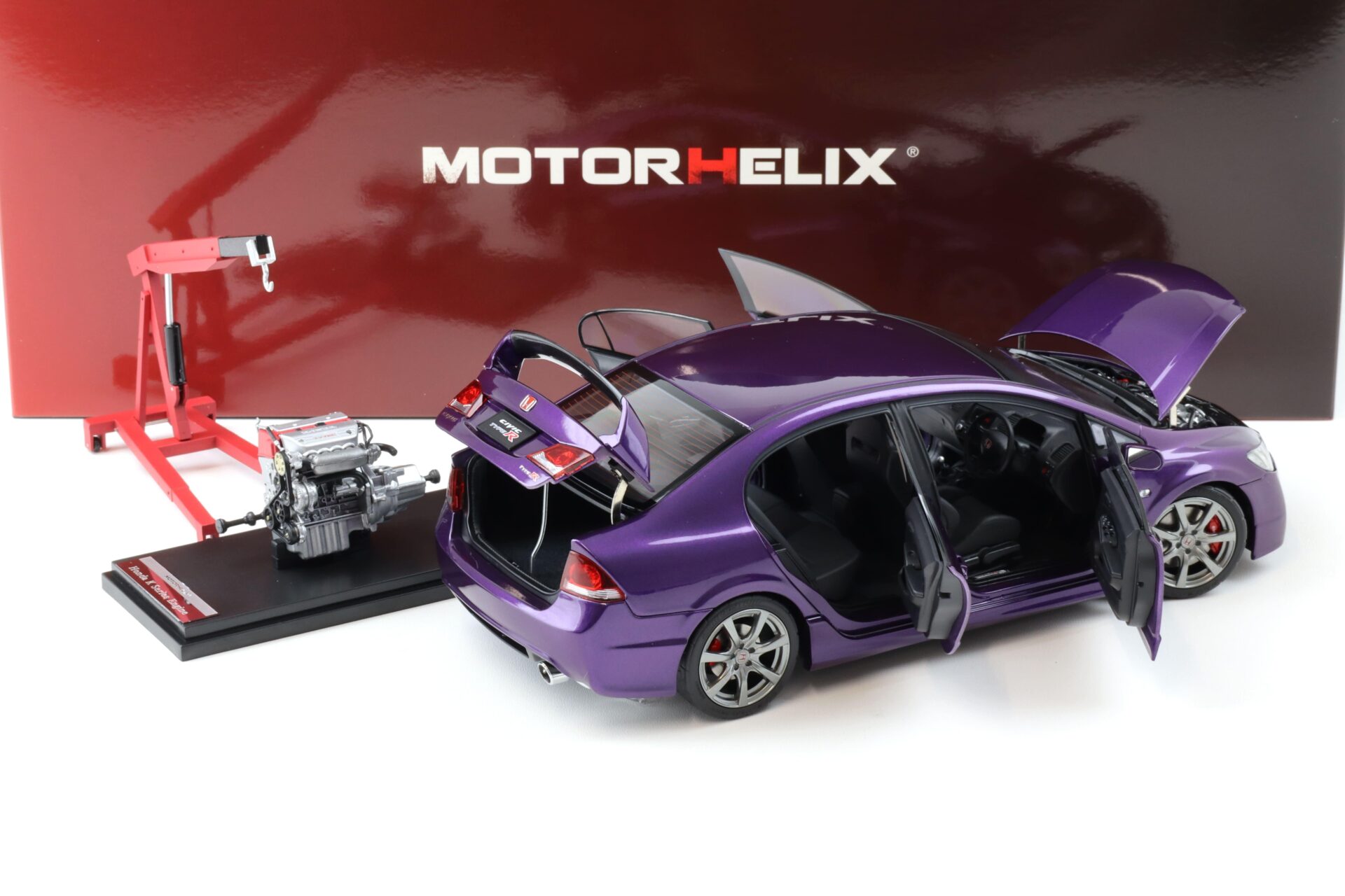 1:18 Motorhelix Honda Civic Type R (FD2) Late Version Deep violet pear M85407