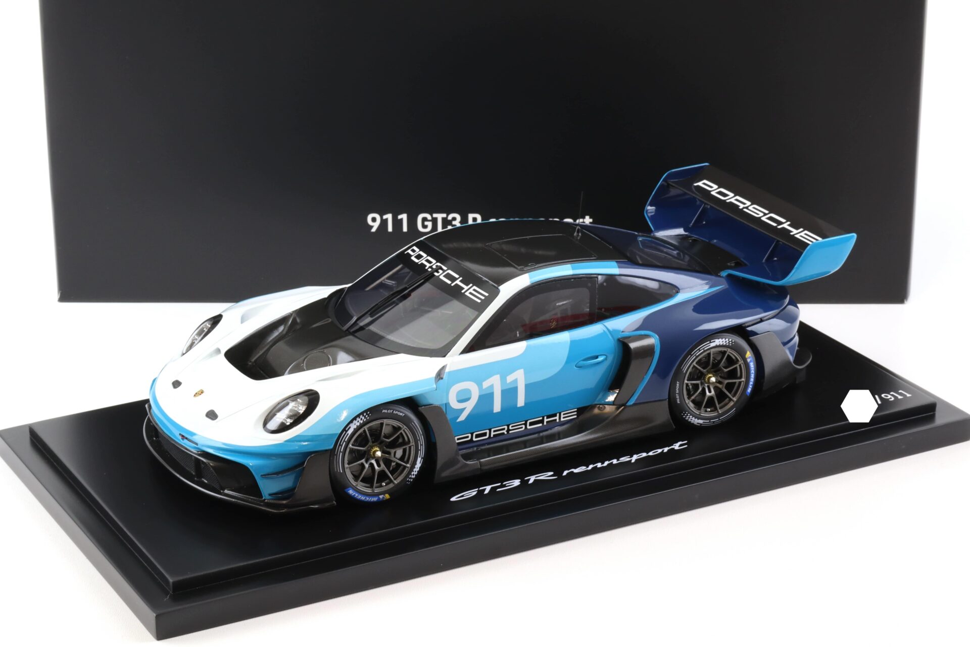 1:18 Spark Porsche 911 992 GT3 R Rennsport Speed Icon blue/ white WAP DEALER