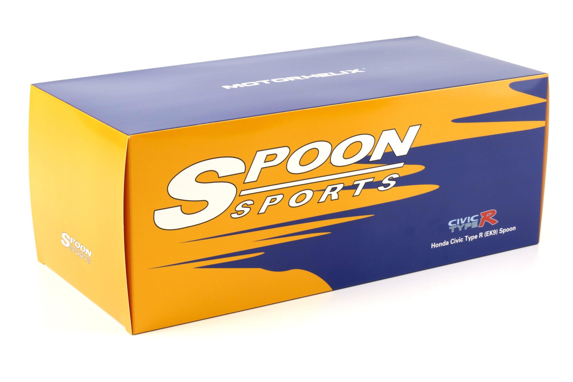 1:18 Motorhelix Honda Civic Type R (EK9) SPOON yellow/ blue livery + engine M85014