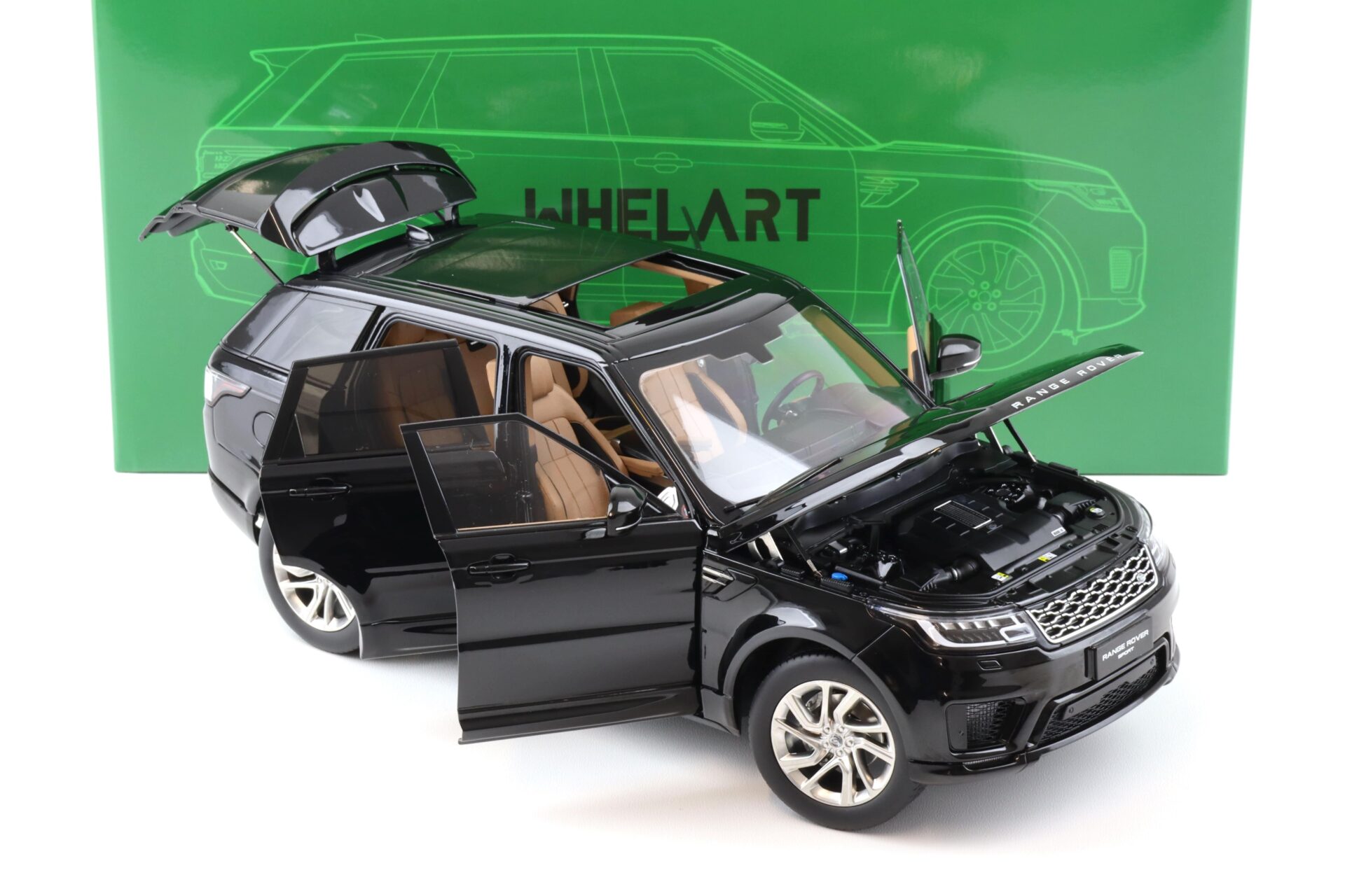 1:18 WHELART Range Rover Sport 2018 black / silver wheels