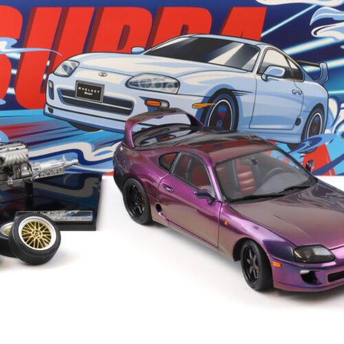 1:18 WHELART Toyota Supra A80 Coupe Midnight purple LHD with engine + wheels