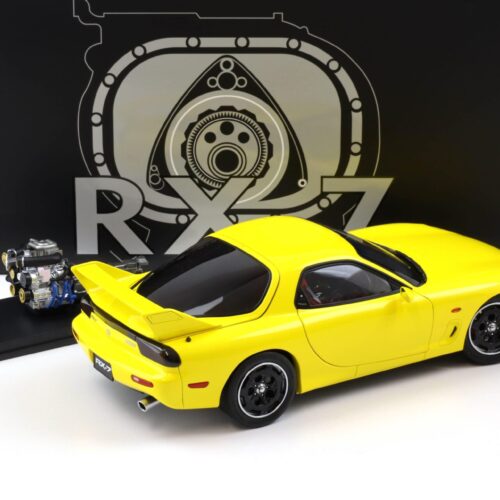 1:18 Polar Master Mazda RX-7 Speed Coupe yellow with engine PLM22-002-1