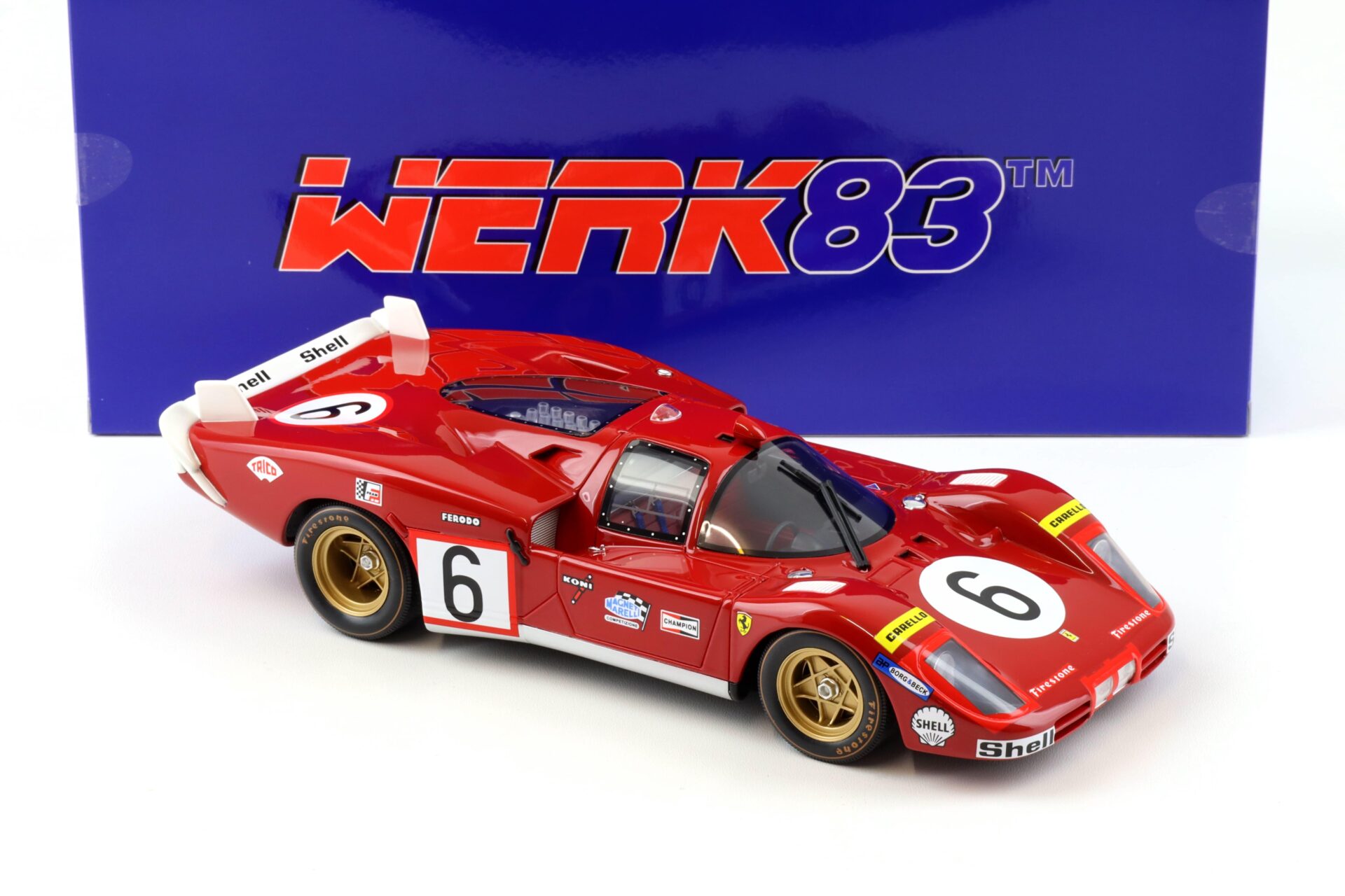 1:18 WERK83 Resin Ferrari 512S 24h LeMans 1970 #6 Vaccarella/ Giunti