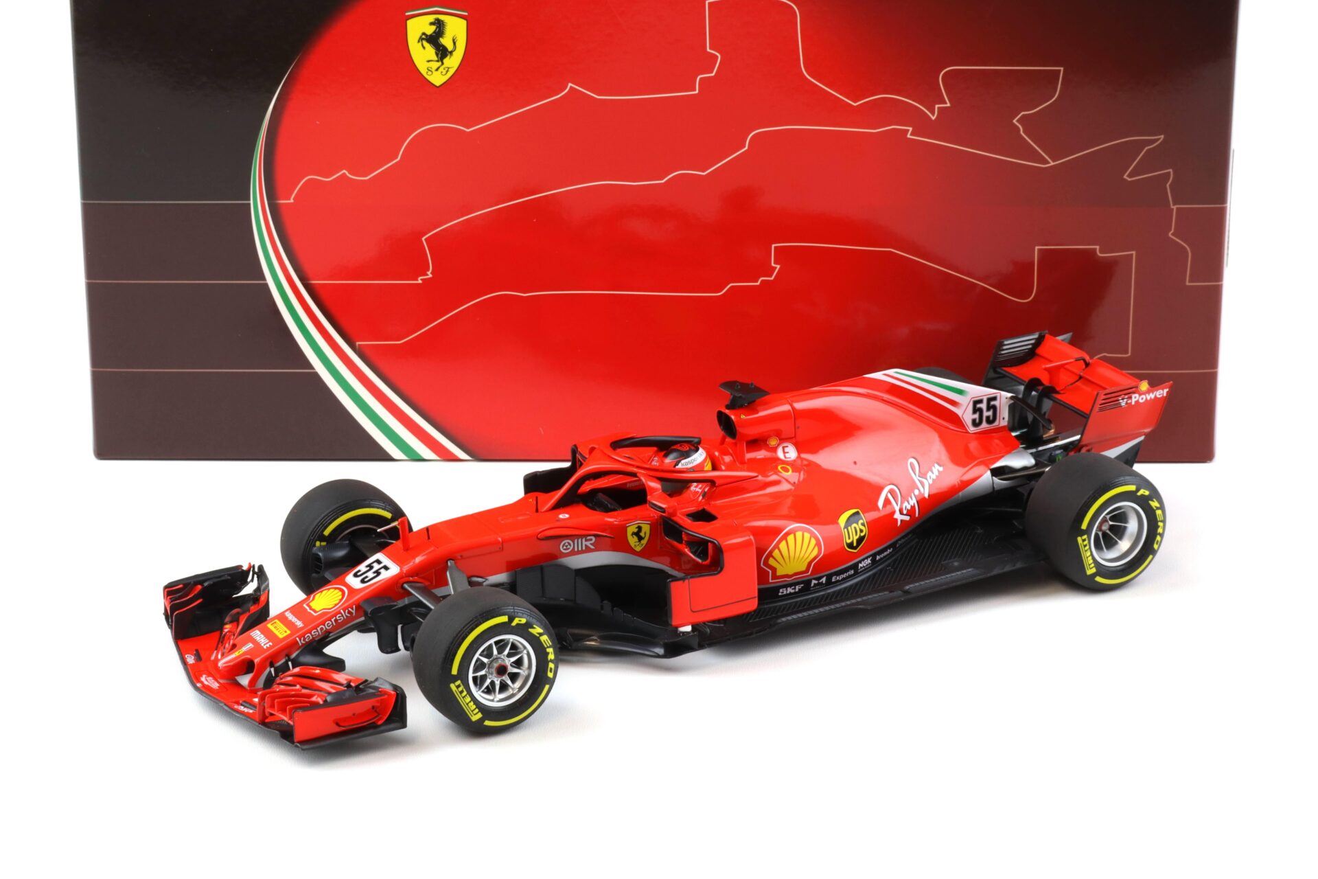 1:18 BBR F1 Ferrari SF71H Testing Fiorano 2021 Carlos Sainz red BBR211895