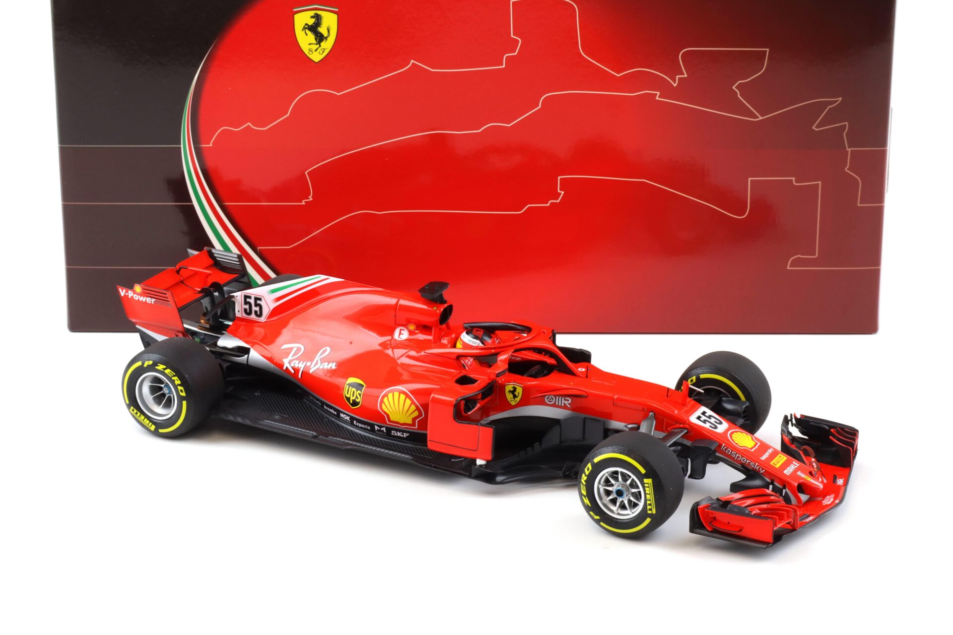 1:18 BBR F1 Ferrari SF71H Testing Fiorano 2021 Carlos Sainz red BBR211895