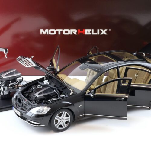 1:18 Motorhelix Mercedes Clase S S600L W221 Berlina Negro obsidiana M82204 - Imagen 2