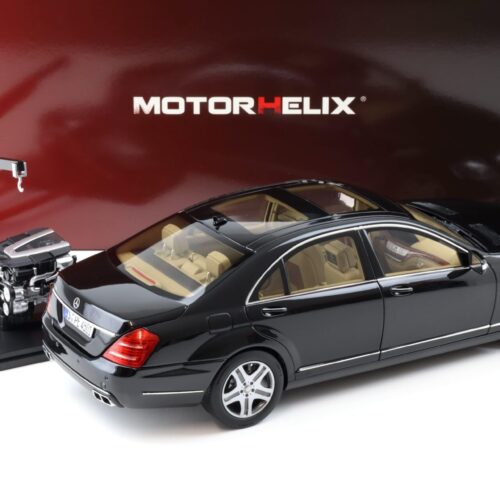 1:18 Motorhelix Mercedes Clase S S600L W221 Berlina Negro obsidiana M82204 - Imagen 4