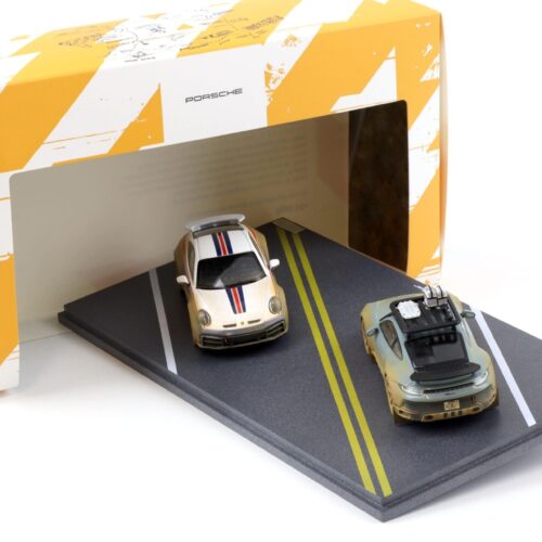 1:43 Spark SET Porsche 911 992 Dakar AHEAD Sombra verde & Roughroads WAP DEALER - Imagen 3
