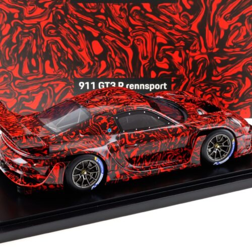 1:18 Spark Porsche 911 992 GT3 R Racing TC01 RX Testcar rojo/negro WAP DEALER - Imagen 3