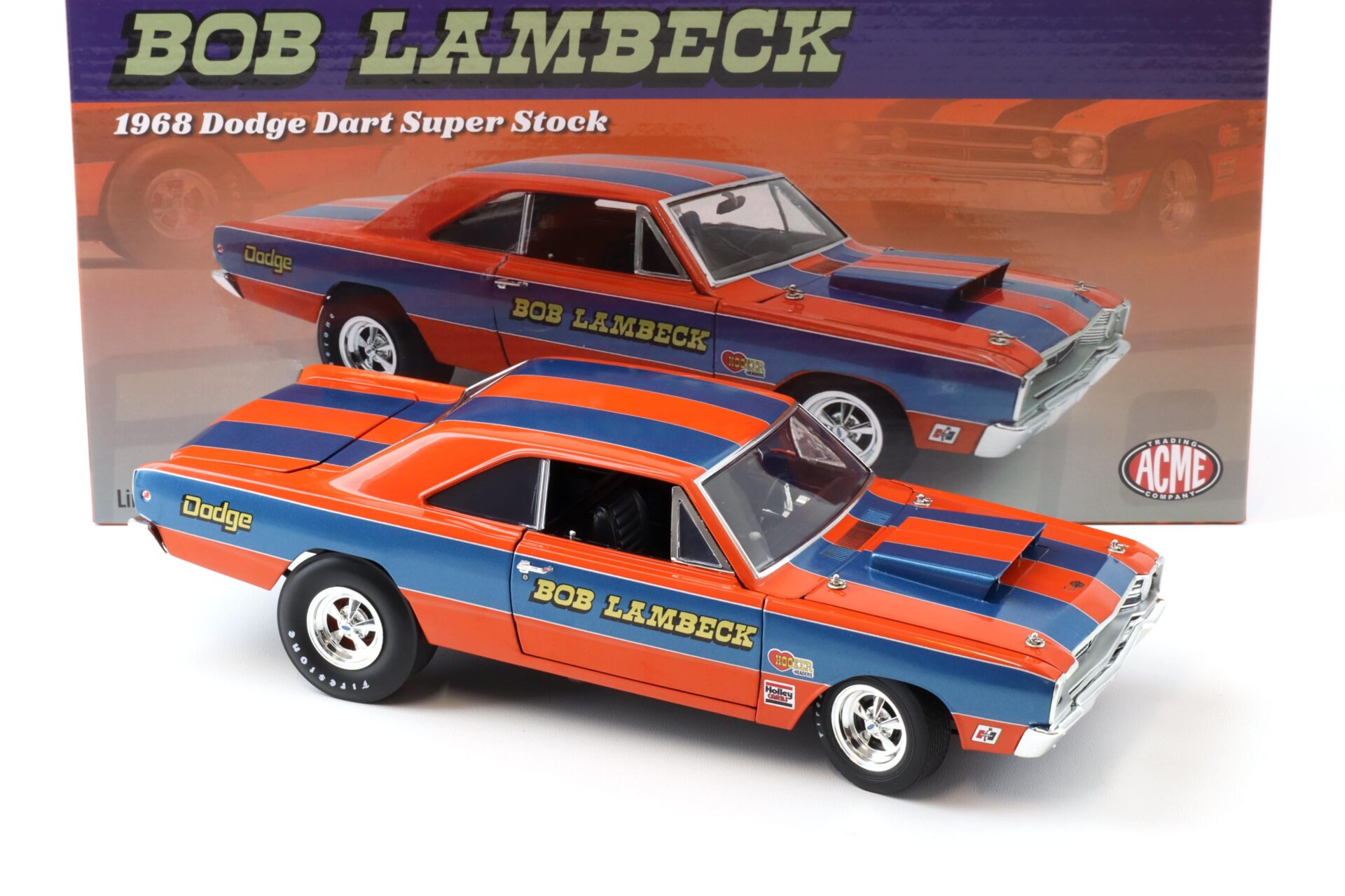 1:18 ACME 1968 Dodge Dart Super Stock Bob Lambeck orange/ blue