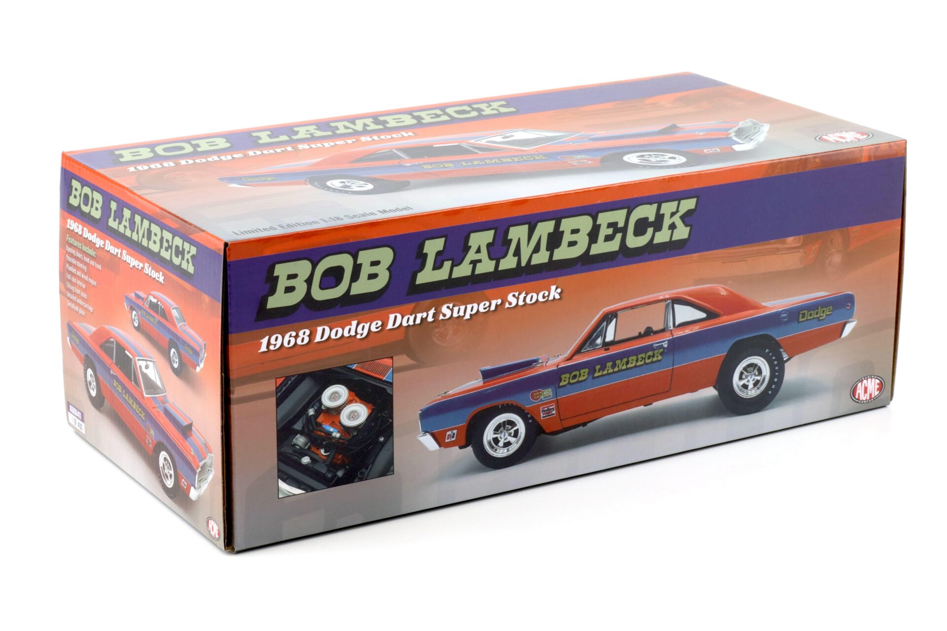 1:18 ACME 1968 Dodge Dart Super Stock Bob Lambeck orange/ blue
