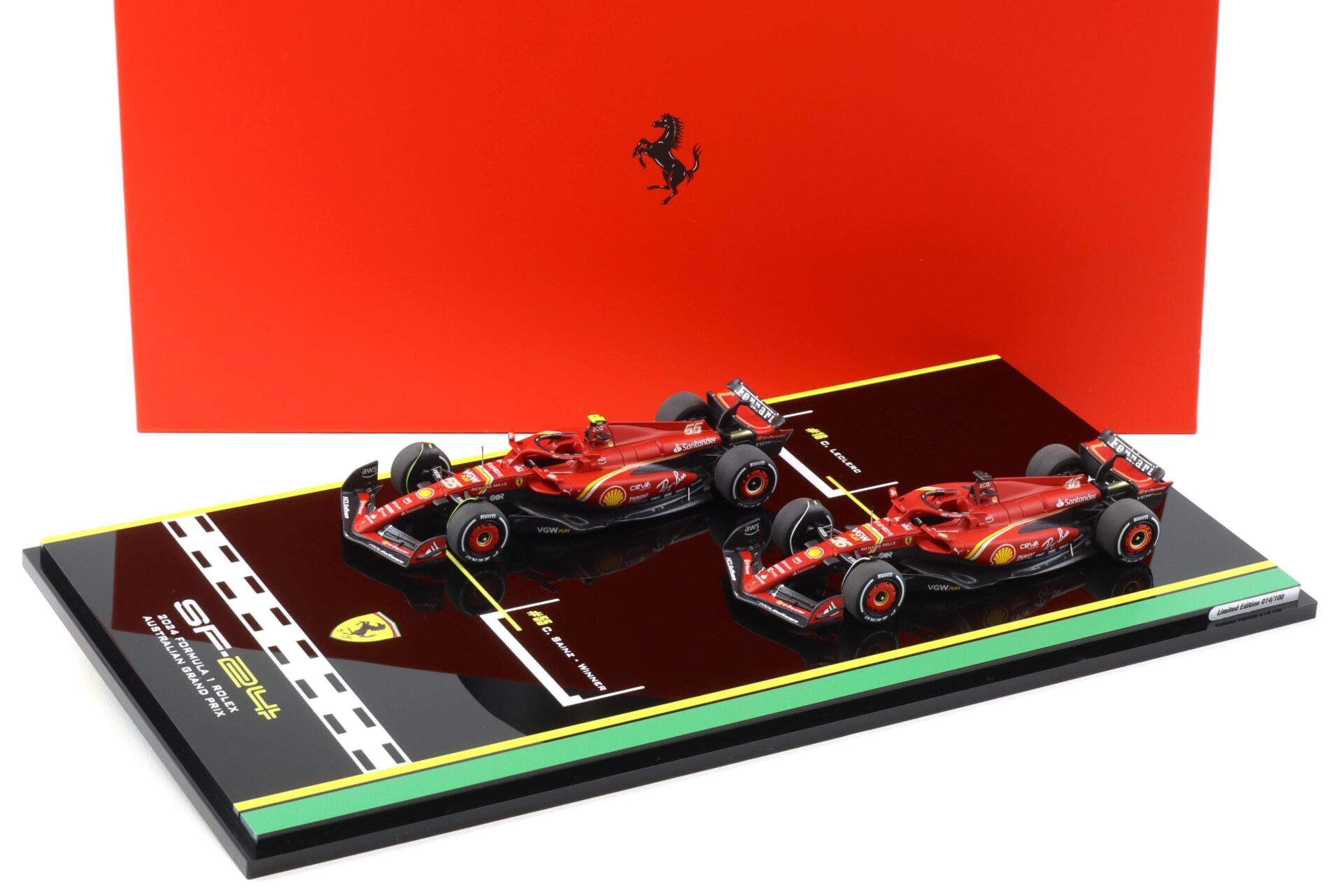 1:43 BBR Ferrari SF-24 Australien GP 2024 Special Set Leclerc + Sainz - Limited 100 pcs.