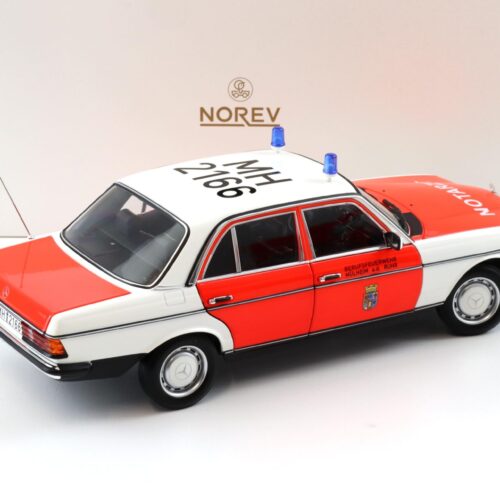 1:18 Norev Mercedes 200 W123 Limousine Notarzt Ambulance 1984
