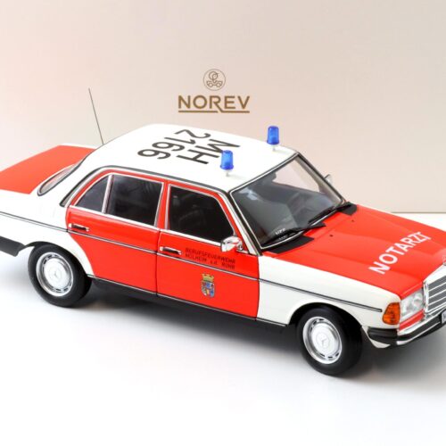 1:18 Norev Mercedes 200 W123 Limousine Notarzt Ambulance 1984