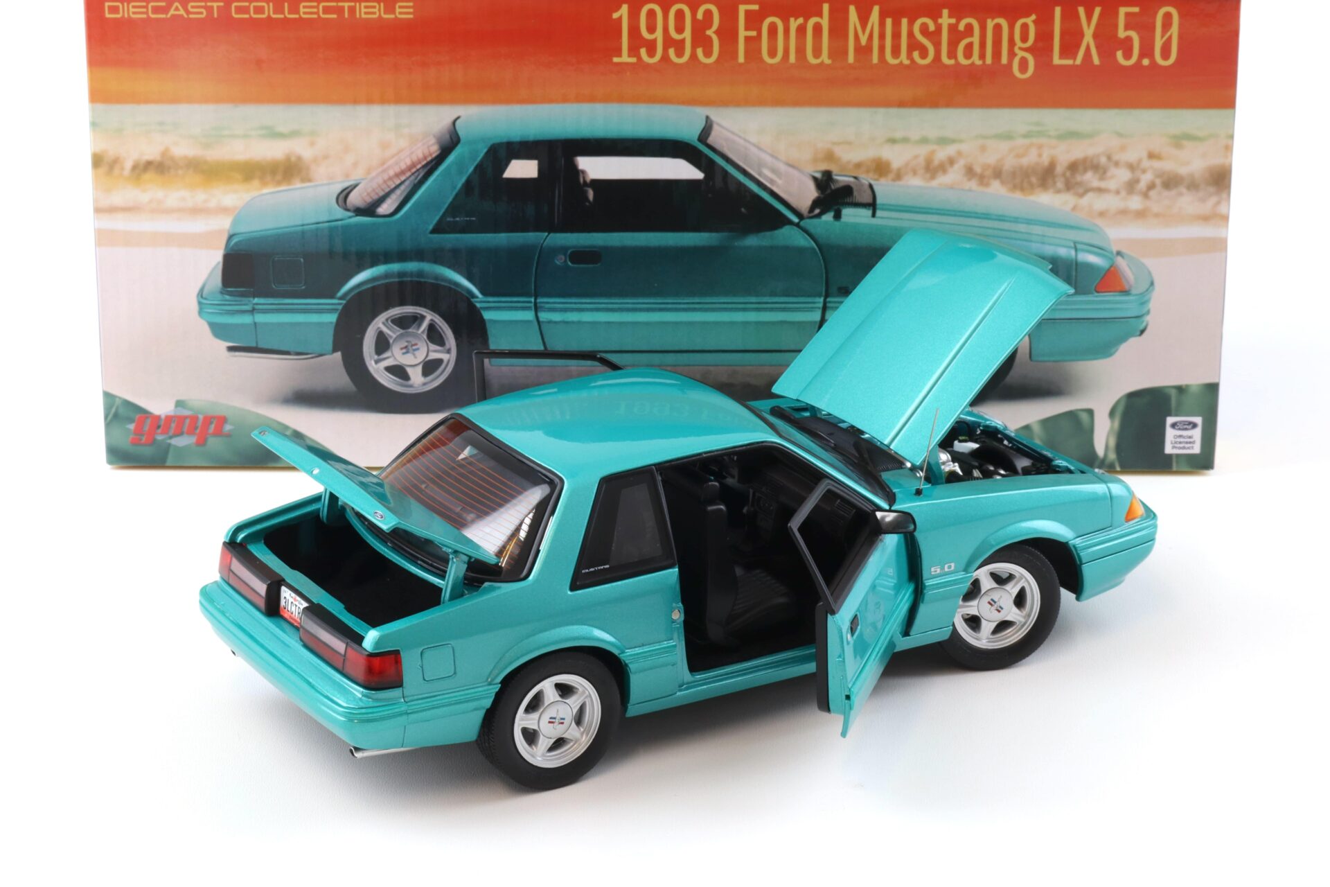 1:18 GMP 1993 Ford Mustang LX 5.0 Coupe Calypso green
