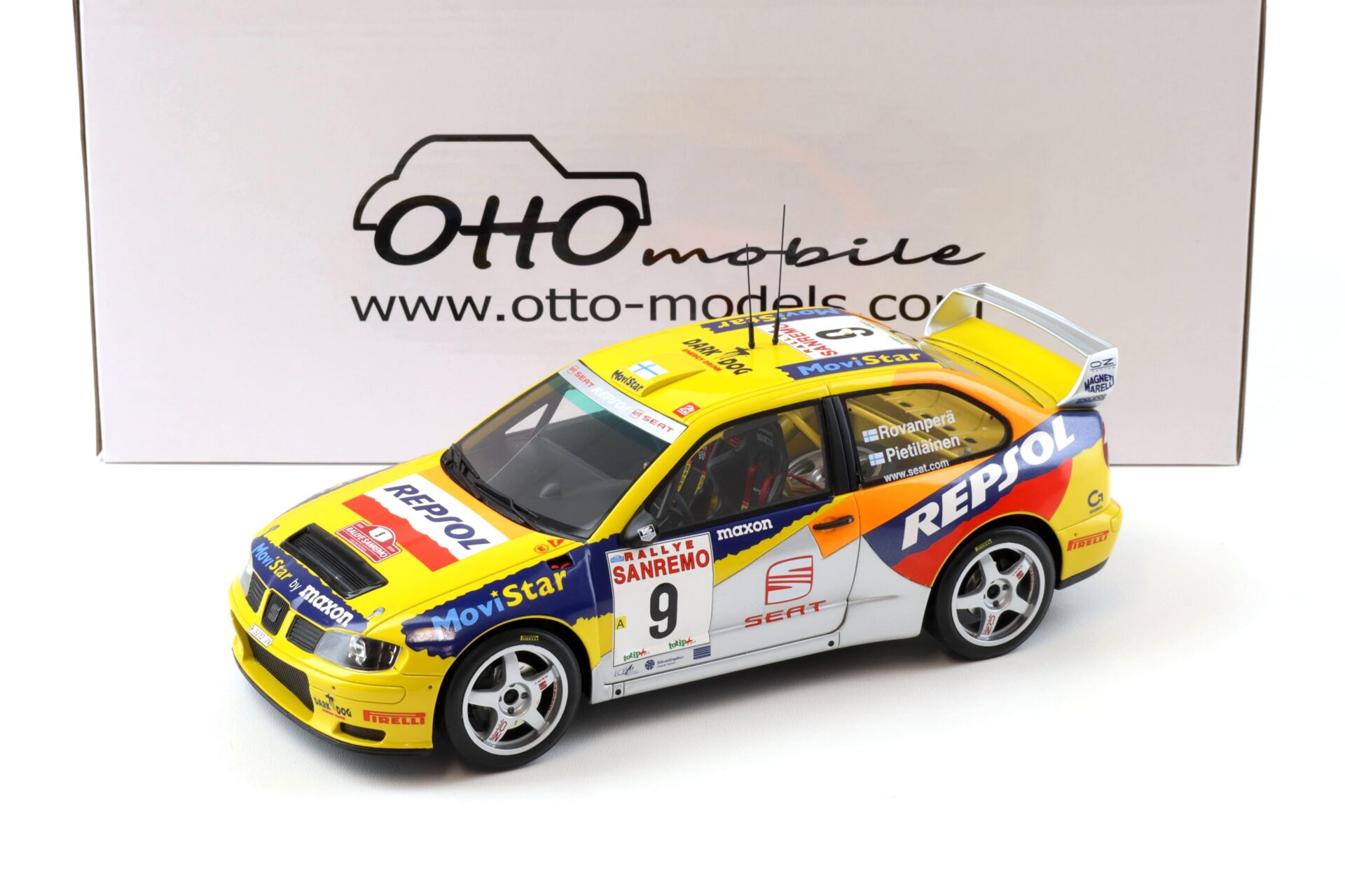 ID 101457 orig 1.jpg 1:18 OTTO mobile OT483 Seat Cordoba EVO 2 WRC Rally San Remo 1999 Rovanpera