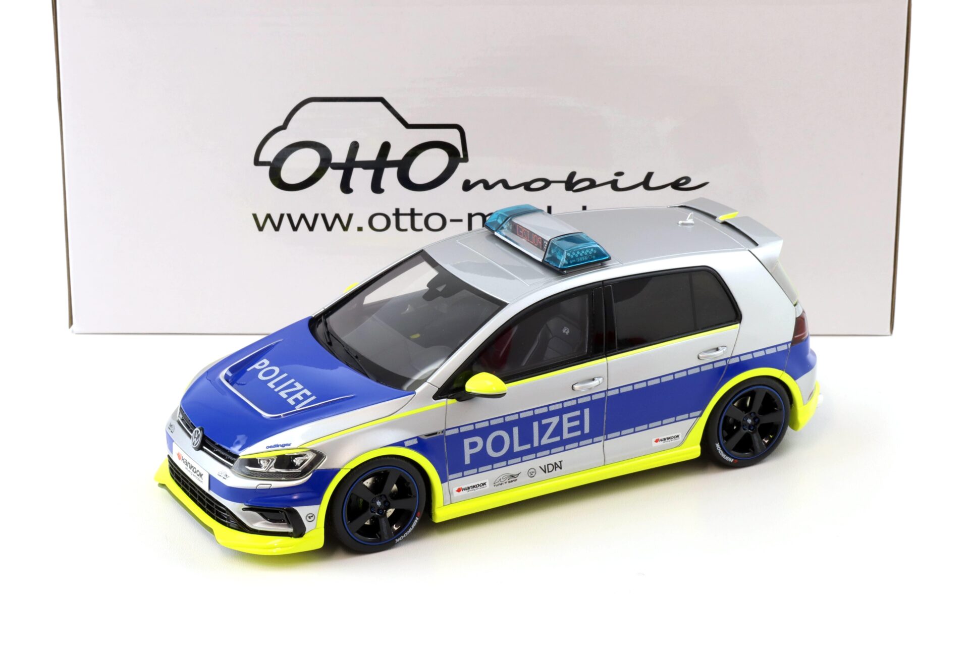 1:18 OTTO mobile OT1117 VW Golf VII R Oettinger Polizei silver 2018