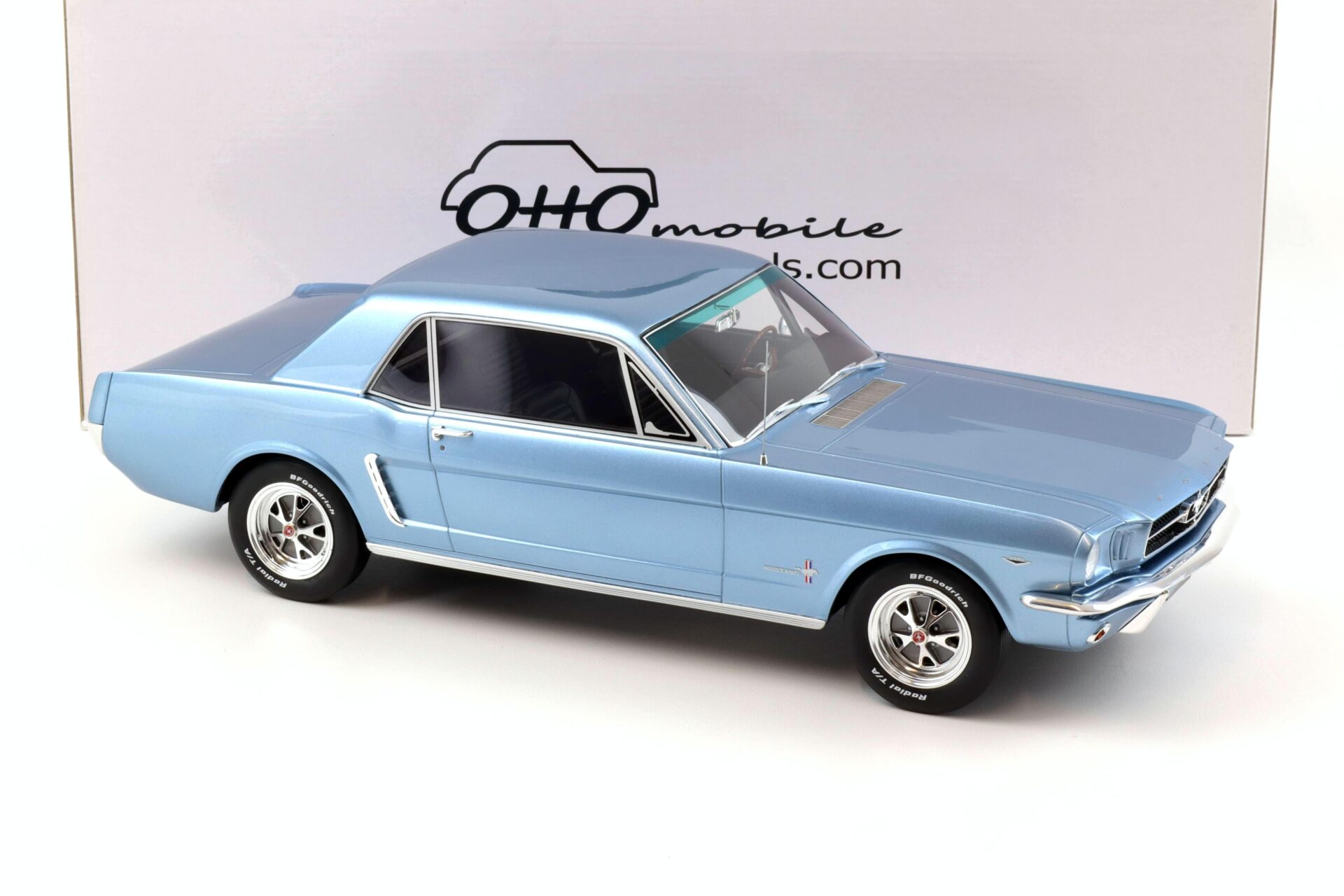 1:12 OTTO mobile G089 Ford Mustang V8 Hardtop Pony Coupe 1965 blue metallic