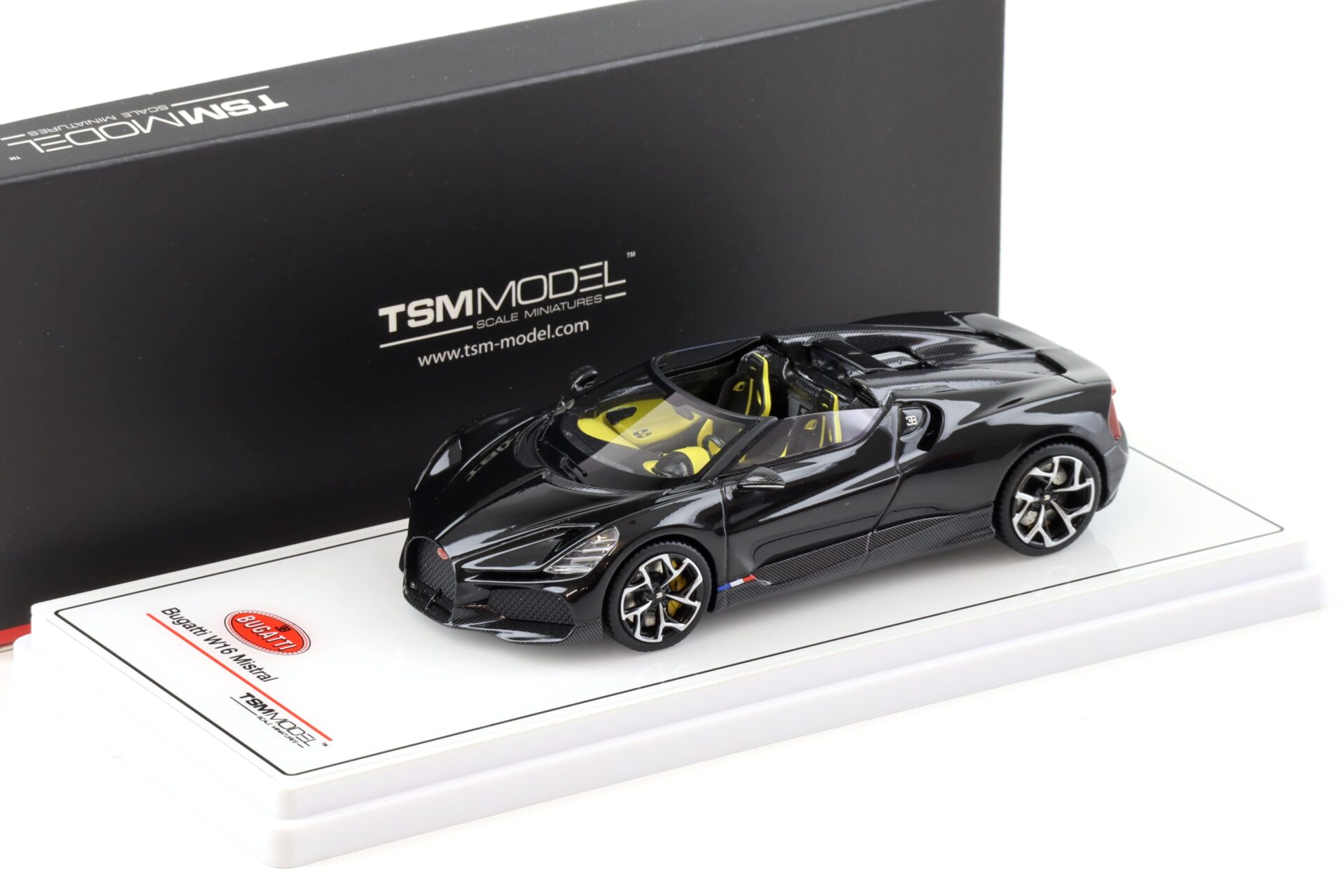 1:43 TSM Model Bugatti W16 Mistral black TSM430821