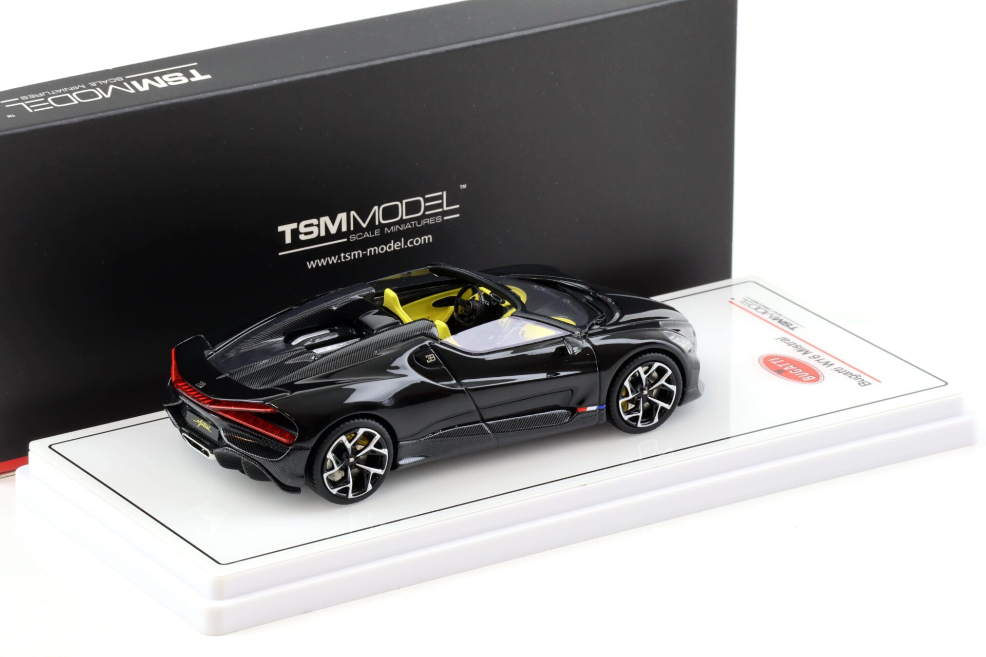 1:43 TSM Model Bugatti W16 Mistral black TSM430821