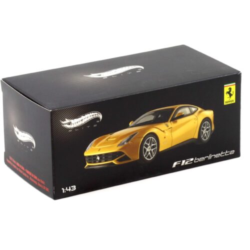 1:43 Hot Wheels Elite Ferrari F12 Berlinetta Coupe yellow