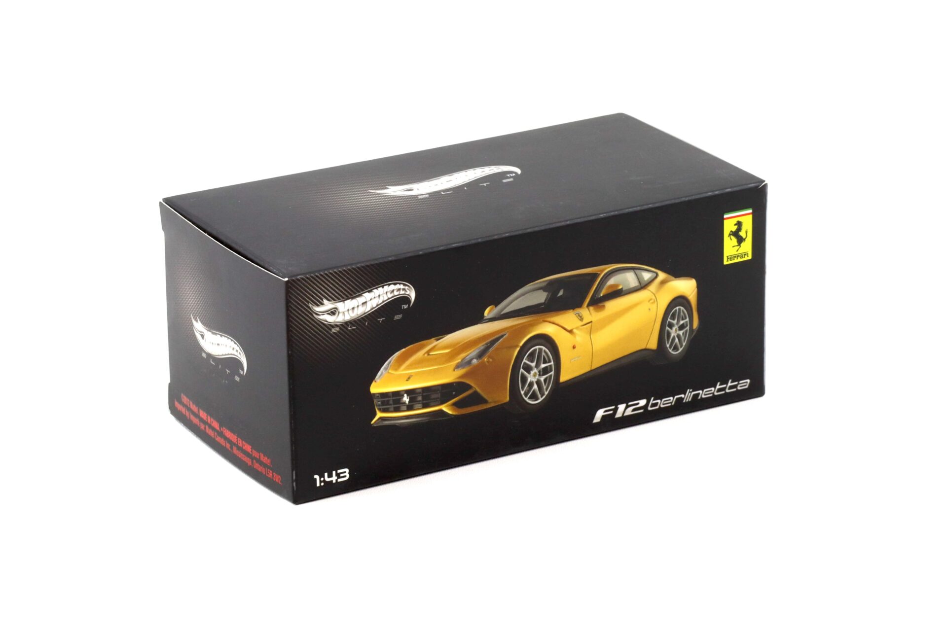 1:43 Hot Wheels Elite Ferrari F12 Berlinetta Coupe yellow
