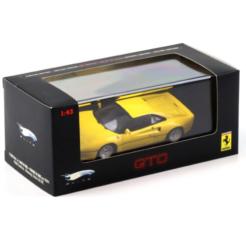 1:43 Hot Wheels Elite Ferrari 288 GTO Coupe yellow 1984