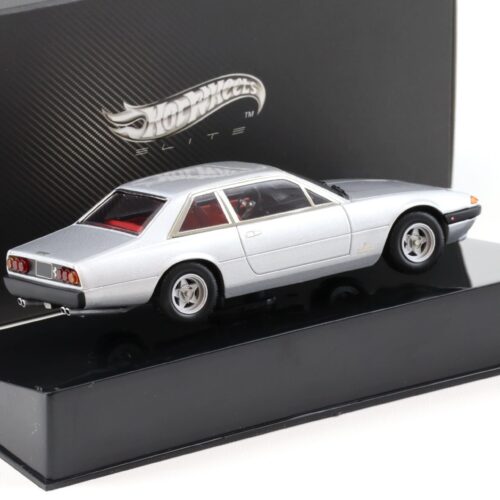 1:43 Hot Wheels Elite Ferrari 365 GT4 2+2 silver 1972