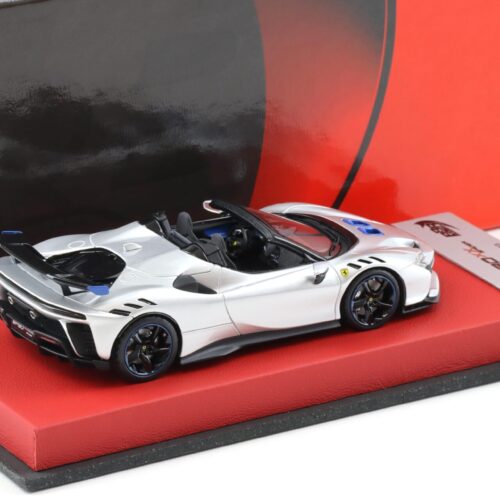 1:43 BBR Ferrari SF90XX Spider Argento Nurburgring with leather base - Limited 3 pcs.