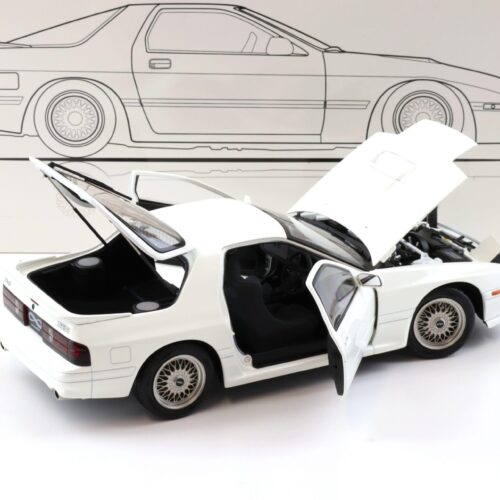 1:18 WHELART Mazda Savanna RX-7 FC3S Coupe white/ silver wheels