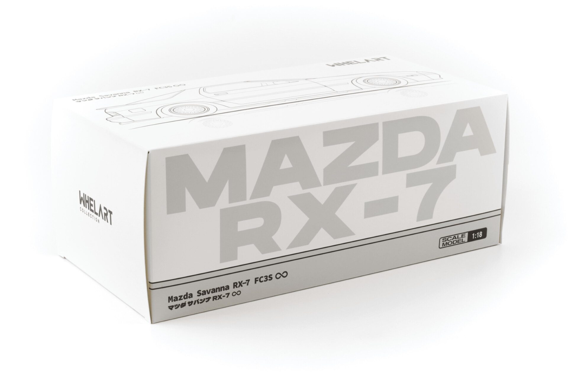 1:18 WHELART Mazda Savanna RX-7 FC3S Coupe white/ silver wheels