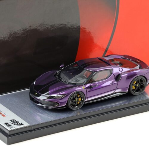 1:43 BBR Ferrari 296 GTB Viola Dino gloss/ black stripe - Limited 20 pcs.
