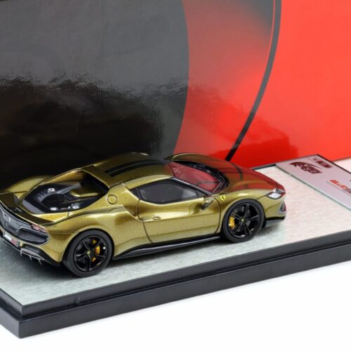 1:43 BBR Ferrari 296 Assetto Fiorano Verde Volterra/ gloss black stripe - Limited 20 pcs.